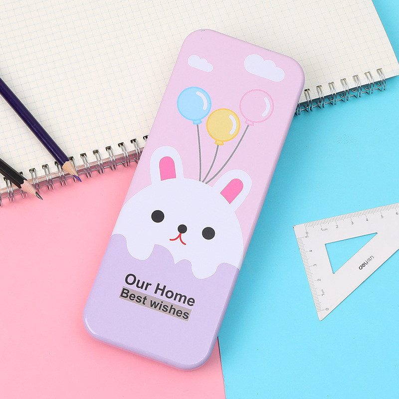 Pernica Crtići kreativna pernica velikog kapaciteta Studentska metalna dvoslojna kutija za papir