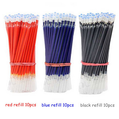 Haile 23Pc/Lot gel olovke s crnom/plavom/crvenom tintom 0,35 mm tankim vrhom za dopune Set štapića s gelom za školski uredski pribor za pisanje