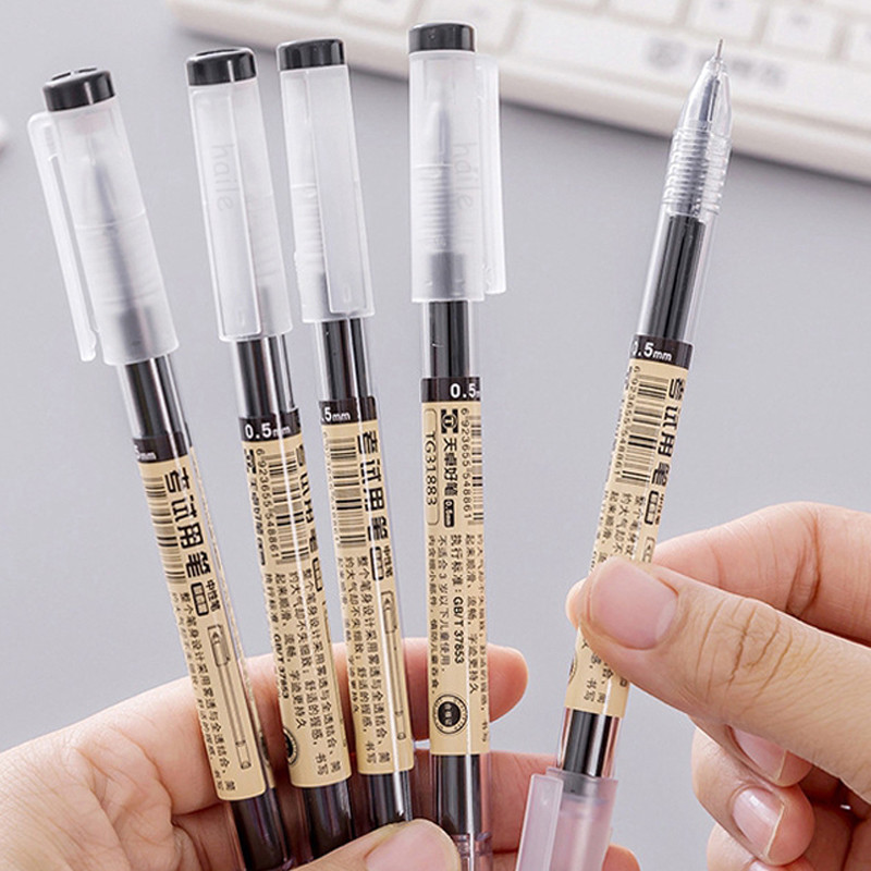 Haile 23Pc/Lot gel olovke s crnom/plavom/crvenom tintom 0,35 mm tankim vrhom za dopune Set štapića s gelom za školski uredski pribor za pisanje