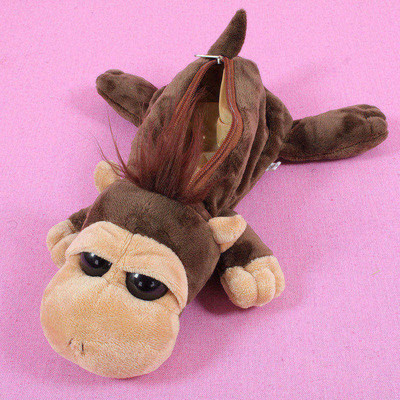 Slatka plišana školska pernica Kawaii crtani pas Majmun penalty pernica Kreativna velika torba za olovke Dječje Dječaci Djevojčice Torbica za pohranu