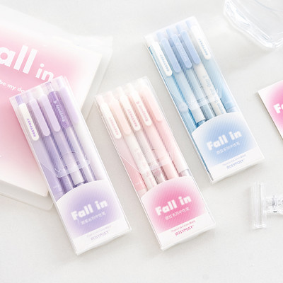 5pcs Blush Design Gel Pens Set Gradijent Color Style Crna tinta za pisanje Unikatan poklon Uredski školski pribor F7136