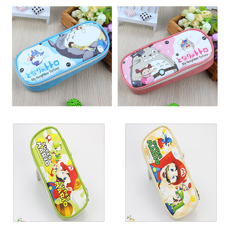 1 ks Roztomilé ovocné peračník s veľkou kapacitou Kancelársky tovar Totoro a Super Mary Candy Zipsové peračník Darčekové školské potreby Kancelársky tovar