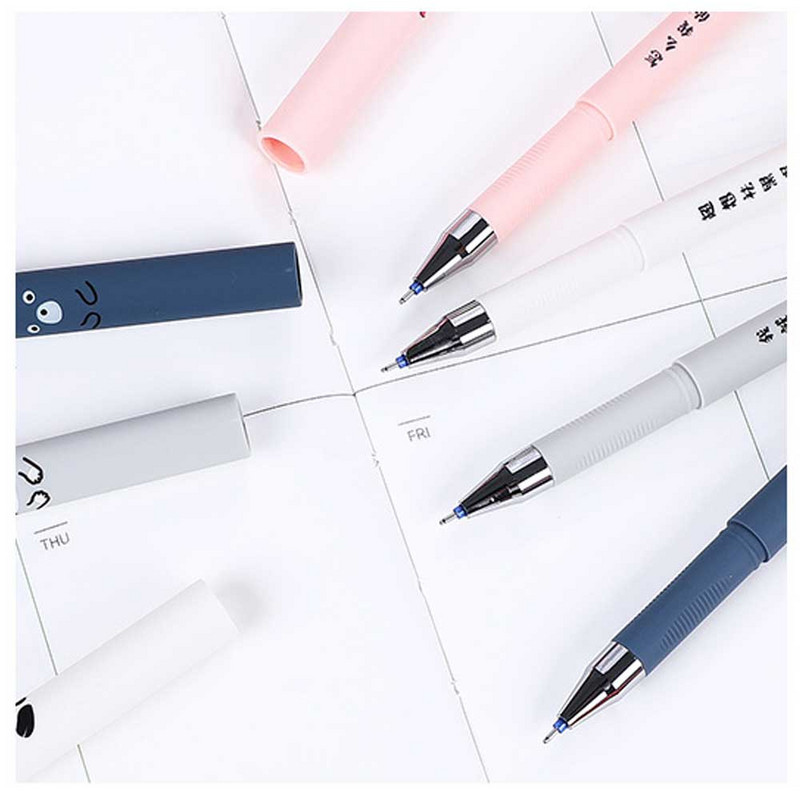 Umitive 4 kom. 0,35 mm Izbrisiva gel olovka s plavom crnom tintom Olovka sa životinjama iz crtića za učenike Poklon Školski uredski pribor Papirnice