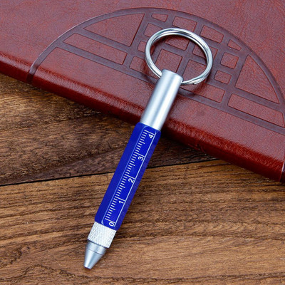 Mini multifunkčné guľôčkové pero Stylus 6 v 1 kovový skrutkovač dotykový displej nástroj pero malé rozmery kľúčenka perá darčekové príslušenstvo