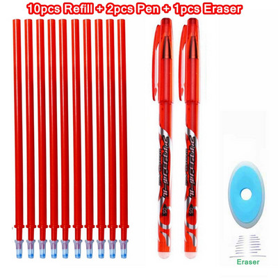 Σετ μαρκαδόρου 0,5 χιλιοστών μπλε μαύρο μελάνι γραφής Gel στυλό Πλενόμενη λαβή για σχολικά είδη γραφείου