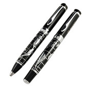 Vânzare fierbinte Full Metal World Map Design Roller Ballpoint Pen Birou Bărbați de afaceri Cadou de zi de naștere Pix de scris poate face logo