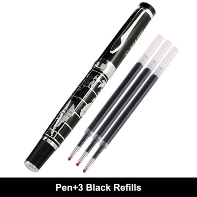 Vânzare fierbinte Full Metal World Map Design Roller Ballpoint Pen Birou Bărbați de afaceri Cadou de zi de naștere Pix de scris poate face logo