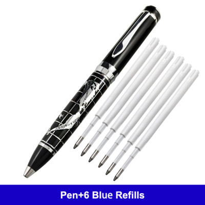 Vânzare fierbinte Full Metal World Map Design Roller Ballpoint Pen Birou Bărbați de afaceri Cadou de zi de naștere Pix de scris poate face logo