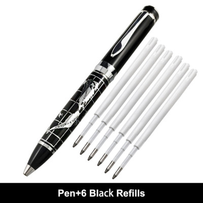 Vânzare fierbinte Full Metal World Map Design Roller Ballpoint Pen Birou Bărbați de afaceri Cadou de zi de naștere Pix de scris poate face logo