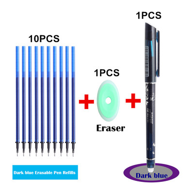 12.05.20. Biroja želejas pildspalvu komplekts dzēšams uzpildīšanas stienītis dzēšams pildspalvas mazgājams rokturis zils melns lodīšu pildspalvas tintes skolas rakstāmpiederumi