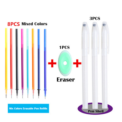 12.05.20. Biroja želejas pildspalvu komplekts dzēšams uzpildīšanas stienītis dzēšams pildspalvas mazgājams rokturis zils melns lodīšu pildspalvas tintes skolas rakstāmpiederumi