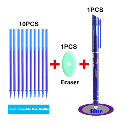 12.05.20. Biroja želejas pildspalvu komplekts dzēšams uzpildīšanas stienītis dzēšams pildspalvas mazgājams rokturis zils melns lodīšu pildspalvas tintes skolas rakstāmpiederumi