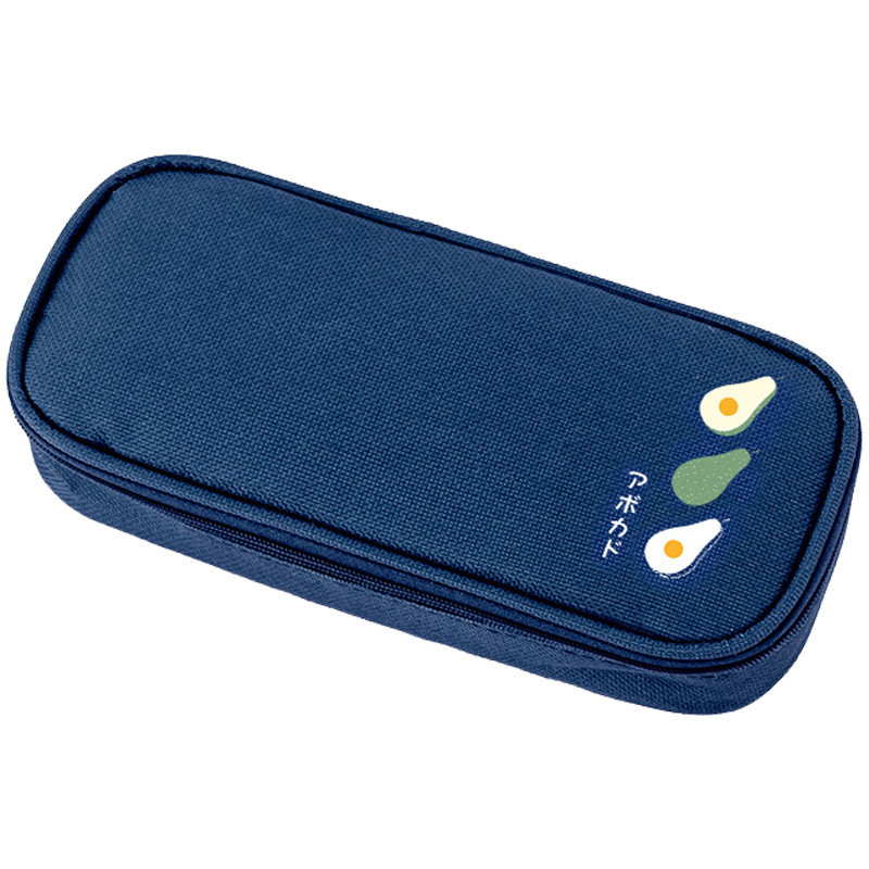 Trusa de creioane cu avocado Estuche Escolar de mare capacitate Trousse Scolară cu fructe Kawaii Casă de creion Rechizite școlare de culoare solidă