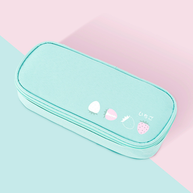 Trusa de creioane cu avocado Estuche Escolar de mare capacitate Trousse Scolară cu fructe Kawaii Casă de creion Rechizite școlare de culoare solidă