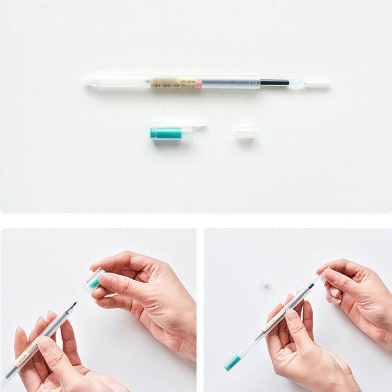 12 Χρώμα/παρτίδα 0,5mm Πολύχρωμο στυλό τζελ Σχολική προμήθεια γραφείου Bullet days Λογαριασμός χειρός Χαρτικά Kawaii Japanese MUJIs Στυλ στυλό