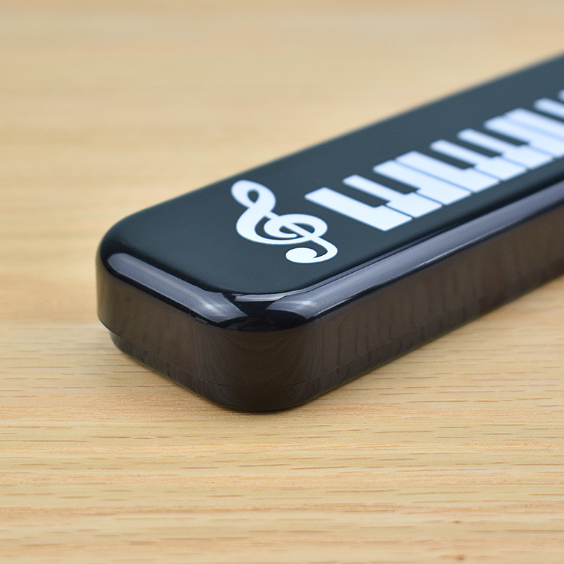 1 gab. Mūzikas klavieres tastatūras plastmasas zīmuļu futrālis, mazs zīmuļu maisiņš Studentu Kawaii mūzikas notis Kancelejas preces Biroja skolas dāvanas