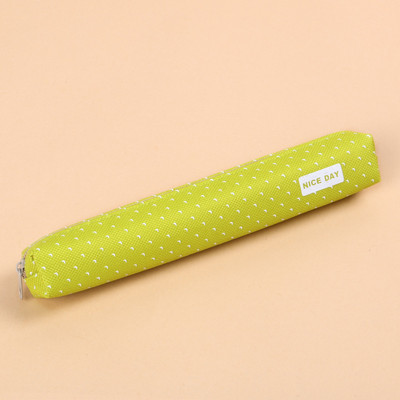 1PC Kawaii Mini Colorat Dot Pattern Studenți Copii Pânză Pen Geanta cu fermoar Husa pentru creion Rechizite școlare roz Geantă drăguță