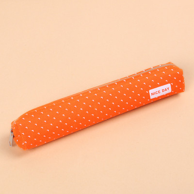1PC Kawaii Mini Colorat Dot Pattern Studenți Copii Pânză Pen Geanta cu fermoar Husa pentru creion Rechizite școlare roz Geantă drăguță
