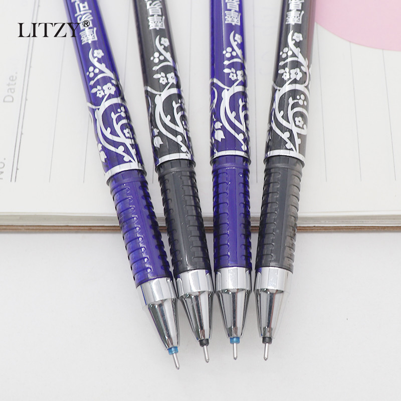 28Pcs/Lot Set olovaka koje se mogu izbrisati Ručka koja se može prati Plava crna tinta Gel olovke za pisanje za školske uredske potrepštine Rezervni pribor za ispit