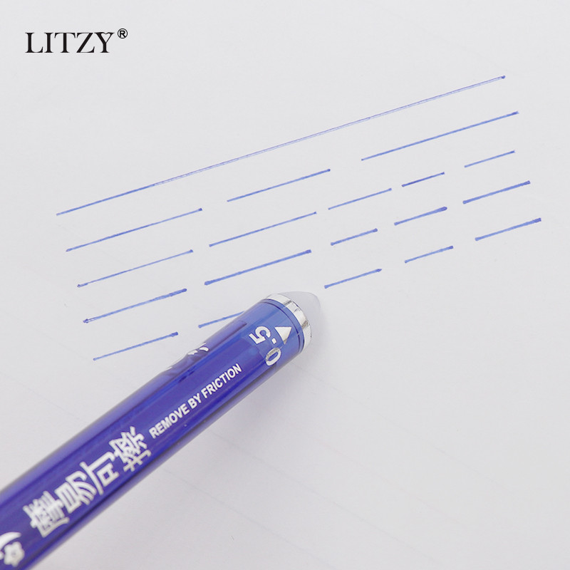 28Pcs/Lot Set olovaka koje se mogu izbrisati Ručka koja se može prati Plava crna tinta Gel olovke za pisanje za školske uredske potrepštine Rezervni pribor za ispit
