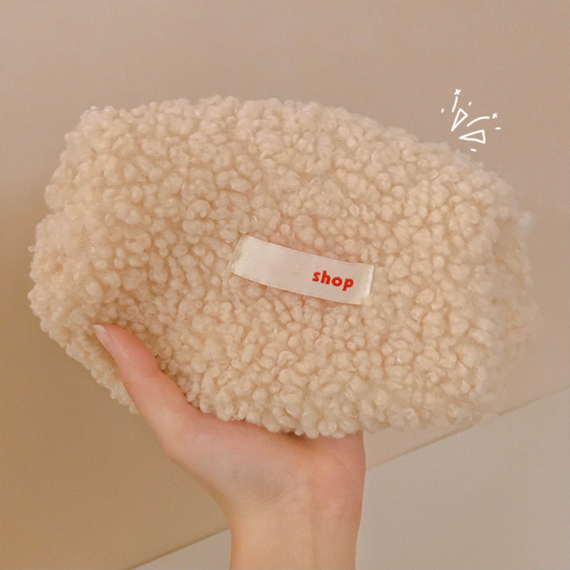 Jēra matu zīmuļu futrālis kosmētikas soma plīša glabāšanai Jauka kancelejas piederumu zīmuļu soma liela ietilpība ceļojumu kosmētikas soma grima organizators