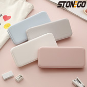 STONEGO višenamjenska pravokutna pernica, kreativna plastična kutija za olovke, torbica za šminku Stonego školski pribor