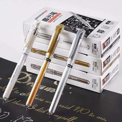 3 buc/lot White Glod Silver Highlight Art Painting Pen 1.0mm Creativ Waterproof Marker Vopsea Pen Papetărie școlară