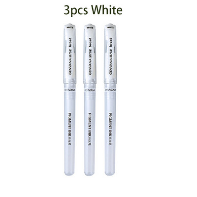 3 buc/lot White Glod Silver Highlight Art Painting Pen 1.0mm Creativ Waterproof Marker Vopsea Pen Papetărie școlară