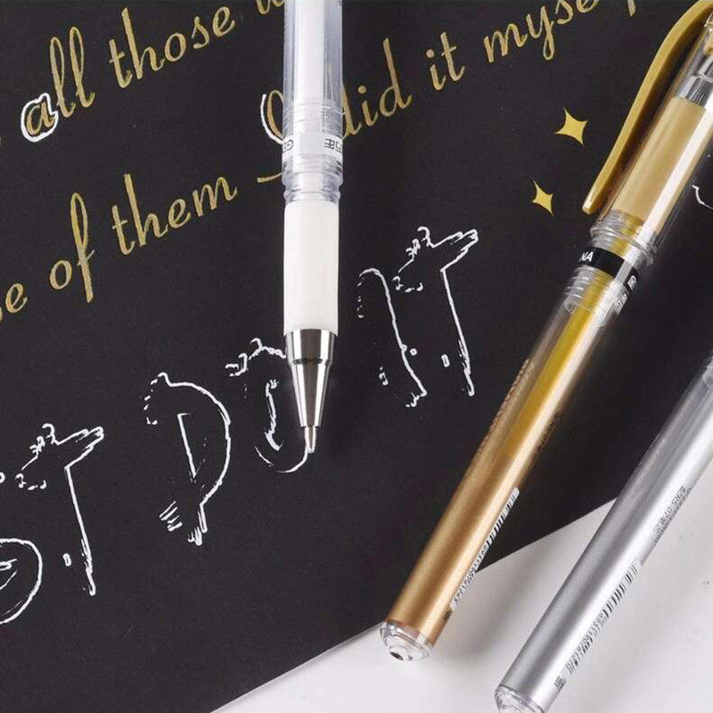 3 buc/lot White Glod Silver Highlight Art Painting Pen 1.0mm Creativ Waterproof Marker Vopsea Pen Papetărie școlară