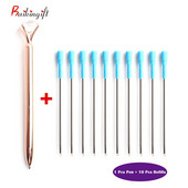 1+10 KOM/Set Kawaii pribor Kemijska olovka Veliki dijamant Veliki dijamantni pribor Čarobna olovka Modni školski uredski pribor