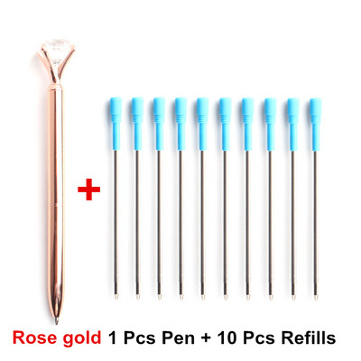 1+10 KOM/Set Kawaii pribor Kemijska olovka Veliki dijamant Veliki dijamantni pribor Čarobna olovka Modni školski uredski pribor