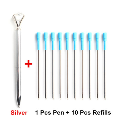 1+10 KOM/Set Kawaii pribor Kemijska olovka Veliki dijamant Veliki dijamantni pribor Čarobna olovka Modni školski uredski pribor