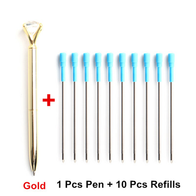 1+10 KOM/Set Kawaii pribor Kemijska olovka Veliki dijamant Veliki dijamantni pribor Čarobna olovka Modni školski uredski pribor