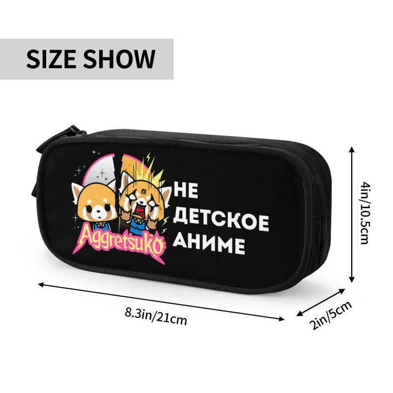Aggretsuko Fenneko Korejske pernice Djevojčica Dječak Veliki kapacitet Japan Anime Agresivna Retsuko Pernica Studenti Pribor