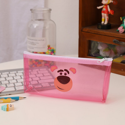 Sanrio Прозрачен калъф за моливи Kawaii Kuromi Cinnamoroll My Melody Storage Канцеларски материали Ученически пособия Чанта с цип