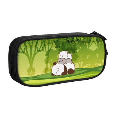 Mochi Cat Peach And Goma Kawaii Pencil Case Boys Gilrs Μεγάλης χωρητικότητας Τσάντα μολυβιών Φοιτητικά χαρτικά