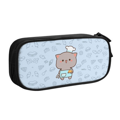 Mochi Cat Peach And Goma Kawaii Pencil Case Boys Gilrs Μεγάλης χωρητικότητας Τσάντα μολυβιών Φοιτητικά χαρτικά