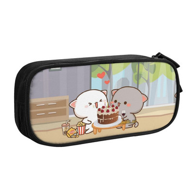 Mochi Cat Peach And Goma Kawaii Pencil Case Boys Gilrs Μεγάλης χωρητικότητας Τσάντα μολυβιών Φοιτητικά χαρτικά