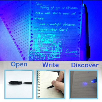 7Colors Invisible Spy Disappearing Ink Pen with UV Light Fun Activity Entertainment for Secret Message and Kid Goodies Bag Toy