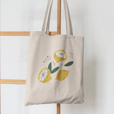 Ženska torba za kupnju Lemon velika torba, torba za kupnju Platnena torba za kupnju torba za djevojke Ženska torba na rame