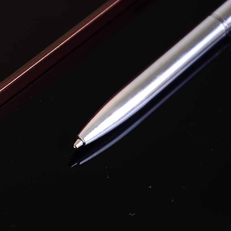 1 kom/lot prijenosna mini metalna kemijska olovka rotirajuća džepna kemijska olovka mala uljna kemijska olovka uredski materijal