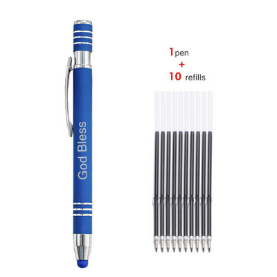 Pix + 10 rezerve Pix cu minge cu capacitor metalic Pix cu ecran tactil multicolor LOGO personalizat Cadou personalizat Papetarie pentru elevi