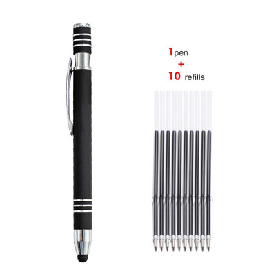 Pix + 10 rezerve Pix cu minge cu capacitor metalic Pix cu ecran tactil multicolor LOGO personalizat Cadou personalizat Papetarie pentru elevi