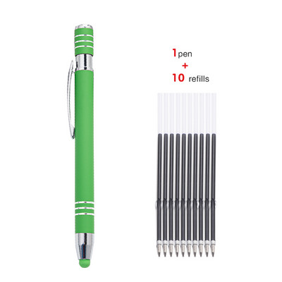 Pix + 10 rezerve Pix cu minge cu capacitor metalic Pix cu ecran tactil multicolor LOGO personalizat Cadou personalizat Papetarie pentru elevi