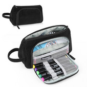 HAWEEL Husă triunghiulară din velur pentru pix Geantă pentru pix Husă pentru machiaj Geanta organizatoare pentru cosmetice de călătorie Geantă universală de depozitare