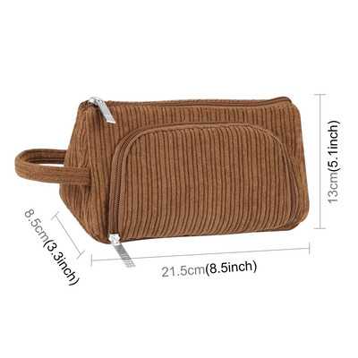 HAWEEL Husă triunghiulară din velur pentru pix Geantă pentru pix Husă pentru machiaj Geanta organizatoare pentru cosmetice de călătorie Geantă universală de depozitare