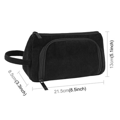 HAWEEL Husă triunghiulară din velur pentru pix Geantă pentru pix Husă pentru machiaj Geanta organizatoare pentru cosmetice de călătorie Geantă universală de depozitare