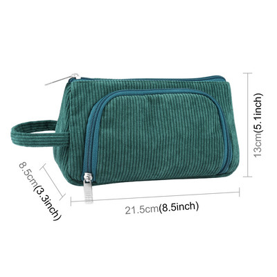 HAWEEL Husă triunghiulară din velur pentru pix Geantă pentru pix Husă pentru machiaj Geanta organizatoare pentru cosmetice de călătorie Geantă universală de depozitare