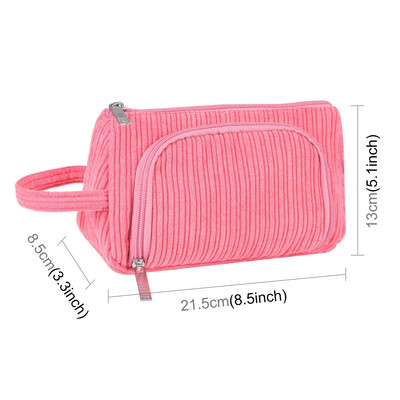 HAWEEL Husă triunghiulară din velur pentru pix Geantă pentru pix Husă pentru machiaj Geanta organizatoare pentru cosmetice de călătorie Geantă universală de depozitare