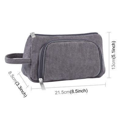 HAWEEL Husă triunghiulară din velur pentru pix Geantă pentru pix Husă pentru machiaj Geanta organizatoare pentru cosmetice de călătorie Geantă universală de depozitare